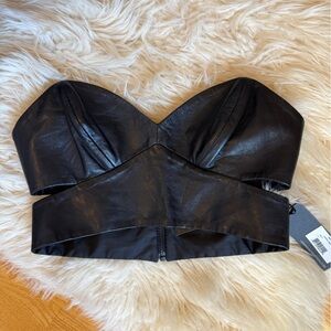 Lamarque Black Leather Bustier